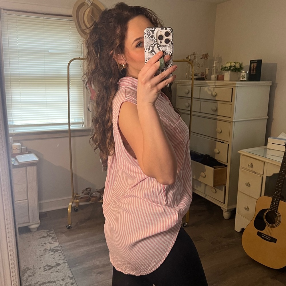 BEACHLUNCHLOUNGE striped top, size XL